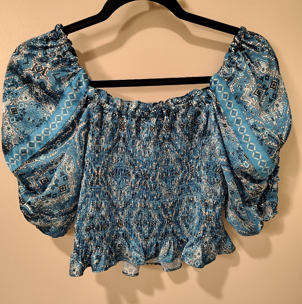 Ramy Brook Macey Puff Sleeve Top - Picture 2 of 4